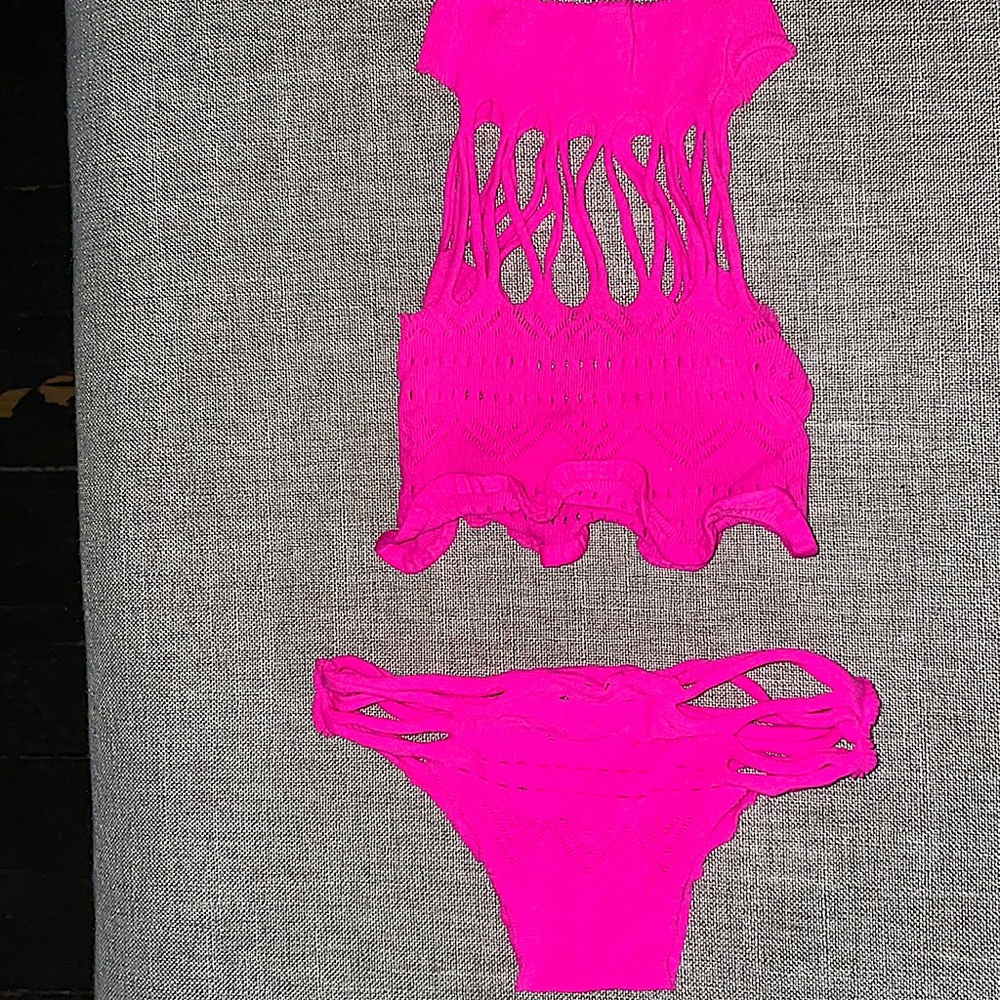 Hot pink 2-piece lingerie - one size